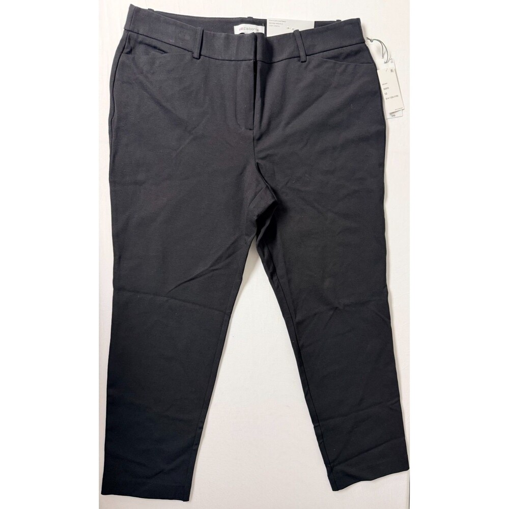 Liz Claiborne Womens 12 Black Ankle Length Career Pants NWT
